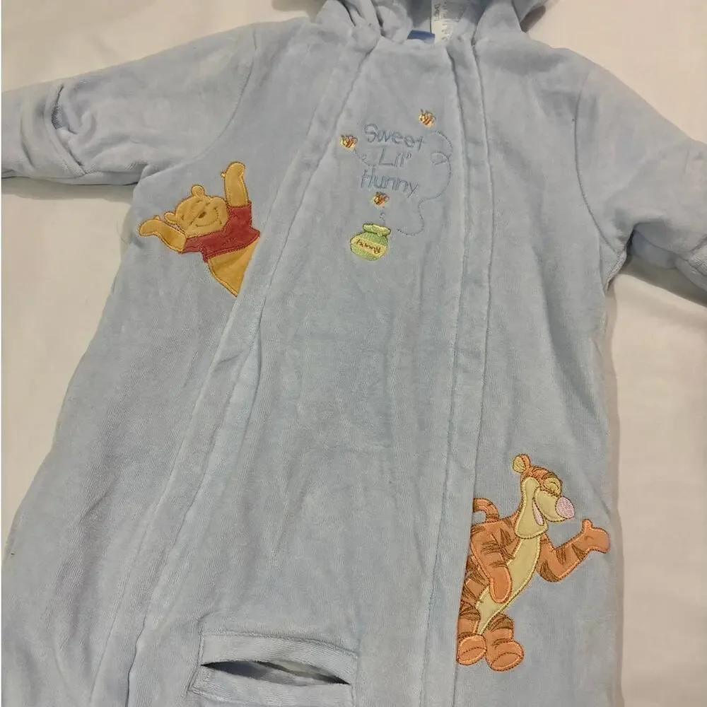 Vintage Y2k Disney Winnie the Pooh Embriodered Bunting Suit Outdoors Winter